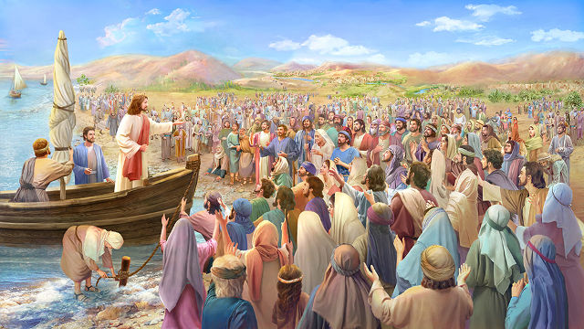 許多人聽到耶穌所作的大事跟隨他到海邊