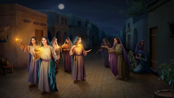 十個童女的比喻,主耶穌比喻,聖經圖片,警醒等候