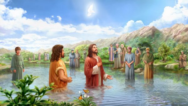 施洗約翰在約旦河為主耶稣受洗